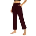 thumbnail image 2 of Red Sweatpants Women Pants for Women High Waisted Crop Work Pants Summer Casual Slacks Yoga Dress Pant Fashion Clothing, 2 of 6