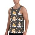 thumbnail image 2 of Fotbe Cute Bee Gnome Pattern Men's Quick Dry Workout Tank Top Gym Muscle Tee Fitness Bodybuilding Sleeveless T Shirt Breathable Workout Shirt-, 2 of 9
