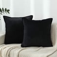 thumbnail image 1 of Fundas de cojín de terciopelo de 40 x 40, juego de 2 fundas de cojín de terciopelo decorativas, funda de cojín negra para sofá y cama, funda de almohada decorativa para sofá y hogar (16 x, 1 of 4