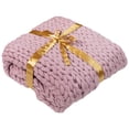 thumbnail image 2 of Northlight Cable Knit Plush Textured Throw Blanket - 50 x 60 - Light Purple, 2 of 9