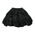thumbnail image 4 of Fgnfyis Womens Skirts Lace Layered Ballet Flared Short Skirt High Waist for Party and Whimsical School Mini Skirts for Women Black XL, 4 of 4