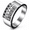 Silver, variant on Men’s Stainless Steel Spinner Style Ring for Men, Abacus Bead Wide Band, Size 7-12, Daily Wear Statement Band, Birthday Anniversary Gift for Him