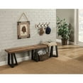 thumbnail image 2 of Wood And Metal Dining Bench Brown - Saltoro Sherpi, 2 of 3