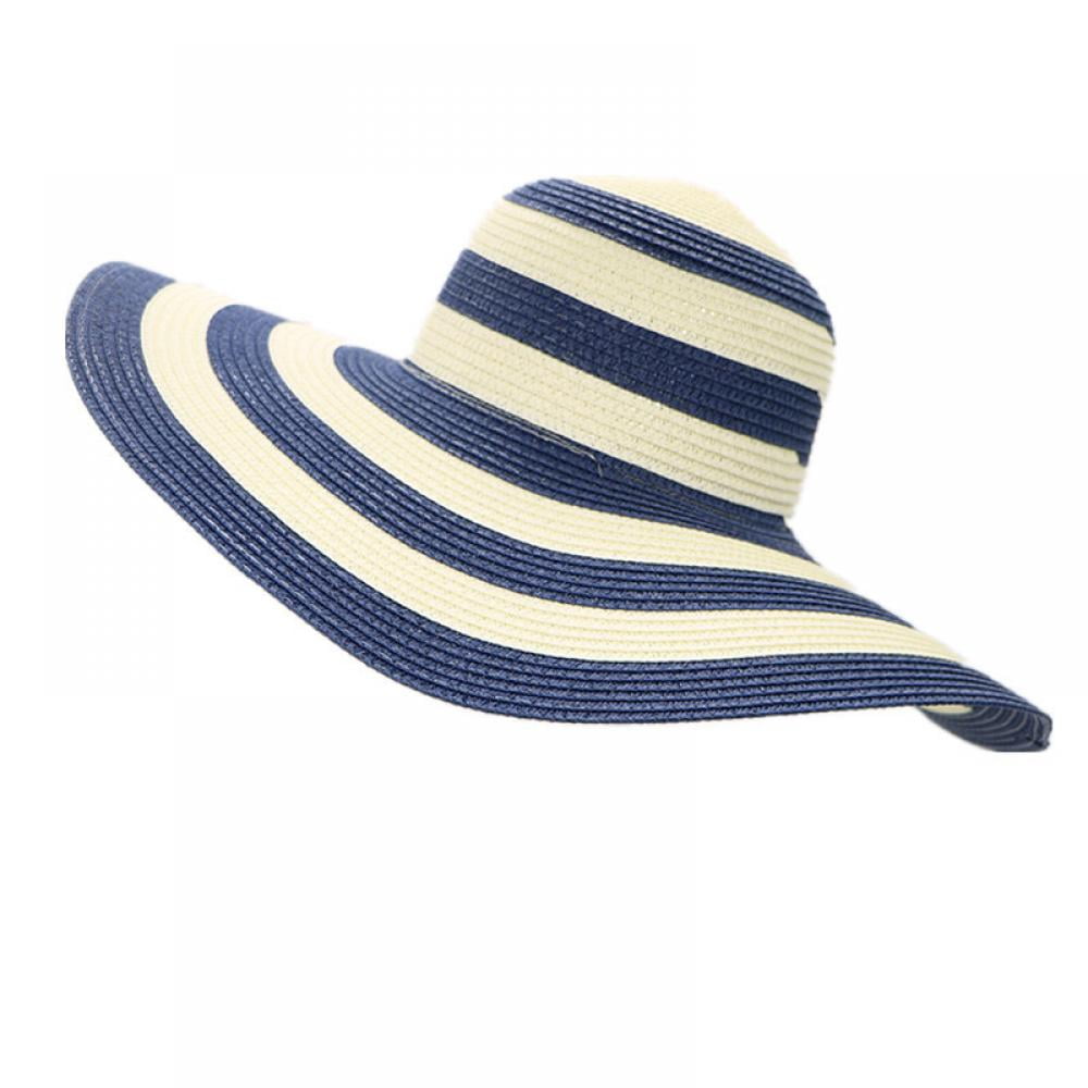 Xmarks Women Packable Hat Sun Visor Hats Wide Brim Straw Summer Beach