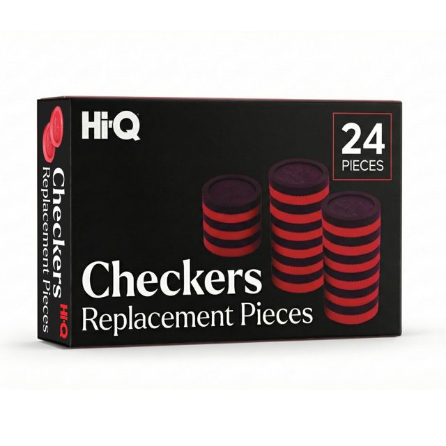 Piezas de reemplazo para damas Hi-Q, 24 piezas de plástico resistente