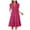 Hot Pink, variant on felwors Womens Summer Dress Ruffle Sleeve V Neck Midi Dresses Fashion Casual Fit Flowy Tiered Boho Beach Vacation Sundress Pink, S