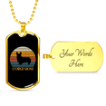 thumbnail image 4 of Blanc Corgi Maman Collier en Acier Inoxydable Ou 18k or Chien Tag 24" Chaîne, 4 of 8