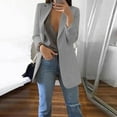 thumbnail image 2 of Cardigan à Poches Ouvert pour Femmes, Complet Formel, Blouse Manteau à Manches Longues, 2 of 6