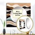 thumbnail image 3 of Designart "Line Art Elegance in Teal and Black I" Abstract Shapes Square Mirror For Wall Decor - Large Teal Square Printed Wall Mirror Art - Wall Mounted Square Large Mirror, 3 of 5