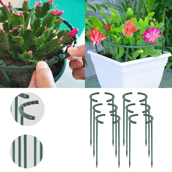 Txkrhwa 12 Pack Support Stakes Half Round Support Ring Cage Holder Garden Flower Pot Climbing For Tomato Hydrangea Indoor Recliner Sofa Covers 3 Seat Leather Outdoor Table Umbrella Cover Charbroil