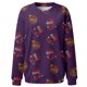 thumbnail image 3 of Gibobby Sudadera navideña mujer Blusa de sudadera estampada con cuello redondo y manga larga para entrenamiento diario en casa y al libre para mujer(Morado,G), 3 of 5