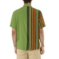 thumbnail image 6 of Lars Amadeus Men's Color Block Button Down Short Sleeve Striped Shirts, 6 of 6