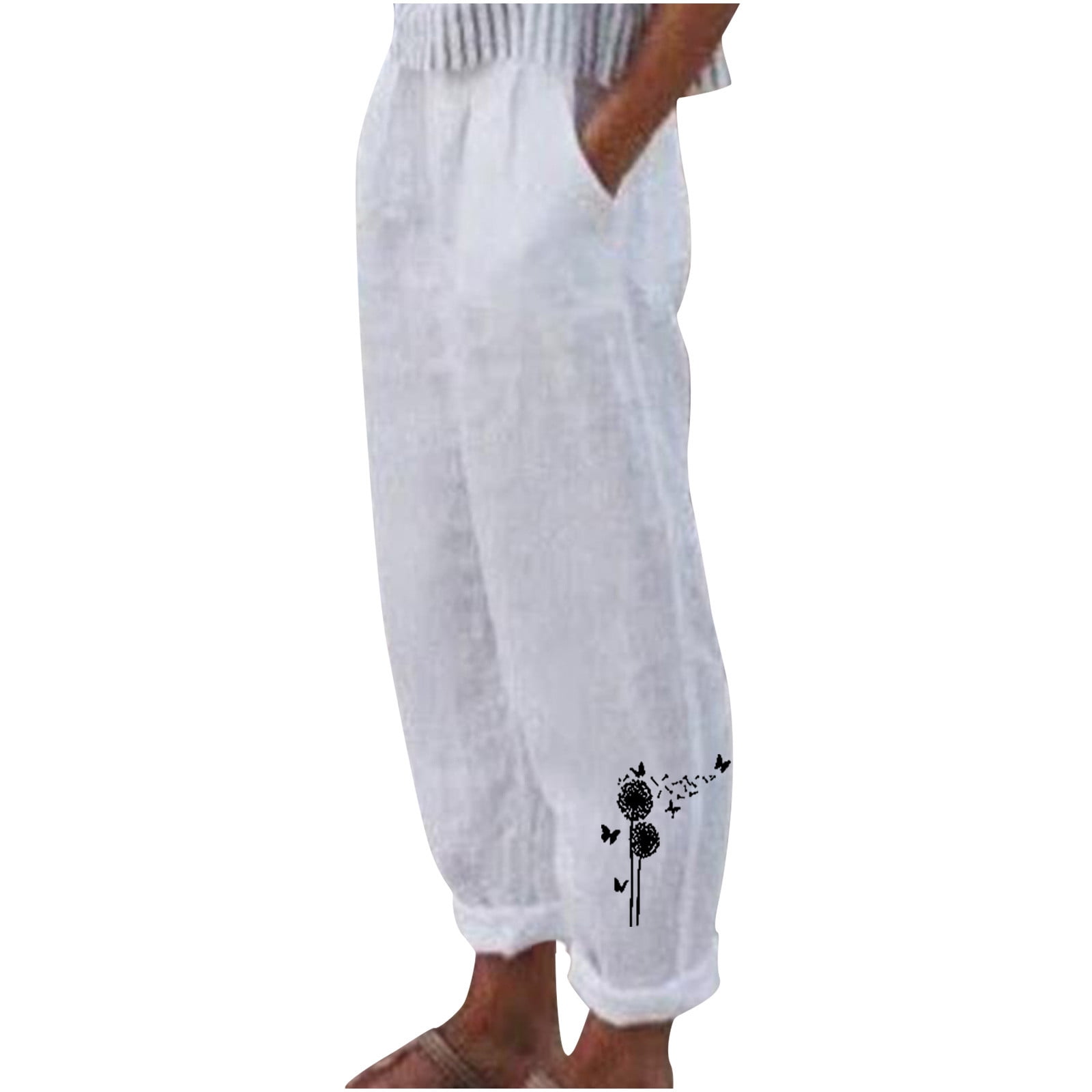 Women Capri Pants With Pockets Wide Leg Casual Soft Pant Lightweight Capris  Pants For Women - Walmart.com