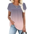 thumbnail image 7 of Youyipin Womens Tops short Sleeve Criss Cross V Neck T Shirts Loose Fit Casual Oversized Tshirts Blouses summer tops for women, 7 of 7
