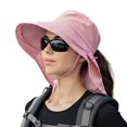 thumbnail image 1 of Châle à Large Bord Conception Réglable Coupe-Vent Corde Pêcheur Chapeau Femmes Léger Ponytail Trou Visière Chapeau, 1 of 10
