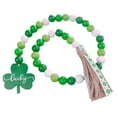 thumbnail image 2 of Vikakiooze Home Decor Under $5, St Patricks Day Wood Bead Garland-Farmhouse Beads With Green Pendant & Tassel-Saint Patricks Day Decorations For Tiered Tray,Fireplace,Living Room, 2 of 7