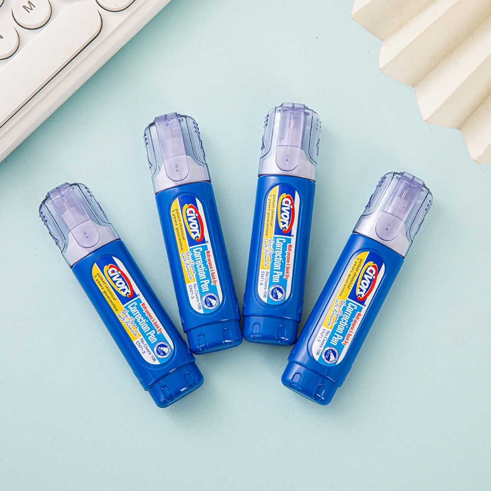 4-Piece Correction Fluid Set: Strong Coverage, Quick-Dry, Smudge-Proof – Ideal for Error Correction