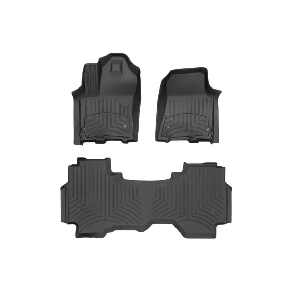 WeatherTech FloorLiner HP Custom Fit Floor Mats compatible with Ram Truck 1500, Ram 1500 - 1st & 2nd Row, Black