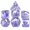 Monster, variant on DND Dice Set 7Pcs Polyhedral Resin Dice, Green Cow Core RPG Dice with Silver Numbers for Tabletop Board Games