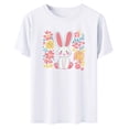 thumbnail image 4 of Otvok Womens Crewneck T Shirts Short Sleeve Graphic Tees Cute Bunny Print Summer Tops Soft Lightweight Fashion Beach Vacation Gift, 4 of 6