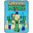 thumbnail image 1 of Minecraft Survival Mode Kids' Silk Touch Fleece Throw, 100% Polyester, 1 of 4