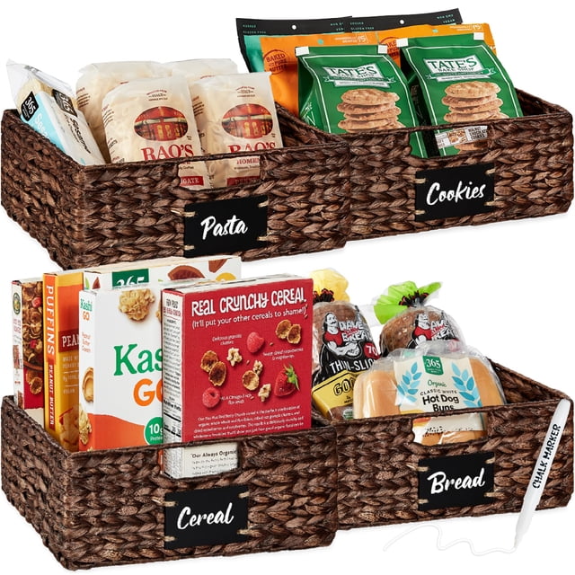 Juego de 4 jacintos de agua de Pantry Baskets Best Choice Products