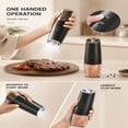 thumbnail image 6 of AsFrost Rechargeable Electric Salt and Pepper Grinder Set Gravity Salt and Pepper Mills Set with LED Light, No Battery Needed, Adjustable Coarseness, Washable 135ml Container, 6 of 7