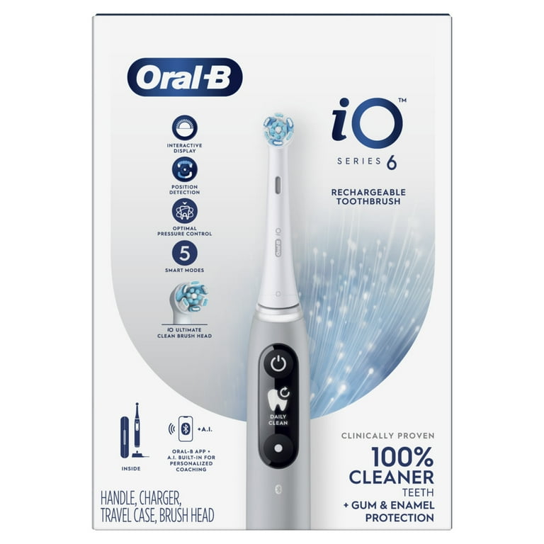 Oral-B iO Series 6 Electric Toothbrush with (1) Brush Head, Gray