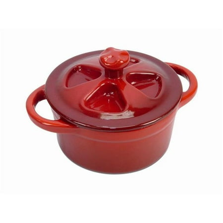 

Gary Valenti V145R 4 in. Mini Cocotte- Round with Lid Red