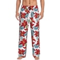 thumbnail image 2 of Kdxio Lilies Flowers Print Men's Sleep Pajama Pant Lounge Pants with Pockets, 2 of 8