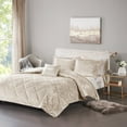 thumbnail image 2 of Gracie Mills Andrea Velvet Comforter Set with Throw Pillow, 2 of 5