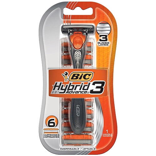 BIC Hybrid Comfort 3 Disposable/System Shaver, Men, 6 Ct - Walmart.com