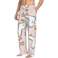 thumbnail image 2 of Sigee Goose Queen Print Men's Pajama Pants - Soft Lounge Sleep Bottoms with Elastic Waistband and Pockets-Small, 2 of 9