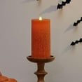 thumbnail image 2 of Vela sin llama Luminara Harvest Pumpkin Sea Glass, 3 x 6.5 pulgadas, 2 of 7