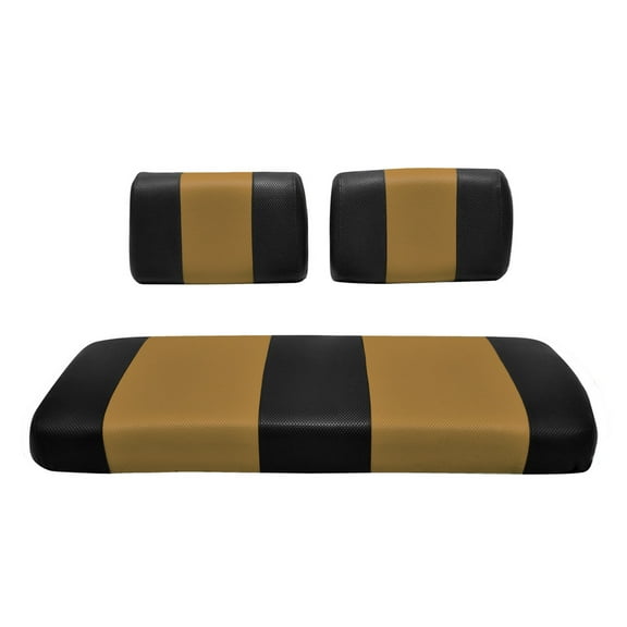 Replacement Seat Cover For Yamaha G2-G9 Golf Cart (Black & Tan)