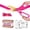 Pink / Pink, variant on Crutello Ribbon Cutting Ceremony Kit - Grand Opening Ribbons and Scissors - 20"Giant Gold Scissors and 30 Foot Large Gold Ribbon 4"Wide - Ceremonial Kit