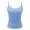 Blue, variant on Women Cami Tops Built-in Shelf Bra Square Neck Crop Tank Top Fitted Camisole Going Out Tees - Adjustable Spaghetti Strap Sleeveless Top, Basic Tank for Layering