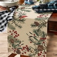 thumbnail image 5 of Winter Pine Needle Branches Table Runner Inch Pine Cones Cardinal Red Bird Berries Farmhouse Kitchen Table Decor 13 x 72 Inch 13 x, 5 of 5