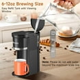 thumbnail image 4 of Horavie Small Single Serve Coffee Maker, Fast Brew One Cup Coffee Machine for K Cup and Grounds, 6 to 12 oz. Brew Sizes, Capsule Coffee Machine with Desca, 4 of 8