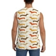 thumbnail image 4 of Fotbe Men's Dachshund Print Men's Sleeveless Muscle Tank Tops Casual T-Shirts for Gym Workout Beach-Large, 4 of 8