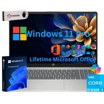 HP 17 Home & Business Laptop,17.3" HD  (1600 x 900) , Intel Core i3-N305 (Beat Ryzen 5 7520U) 16GB RAM, 256GB SSD, Webcam, Bluetooth, Wi-Fi, Lifetime MS Office ,Windows 11 Pro/XTREDURA FLASH Drive
