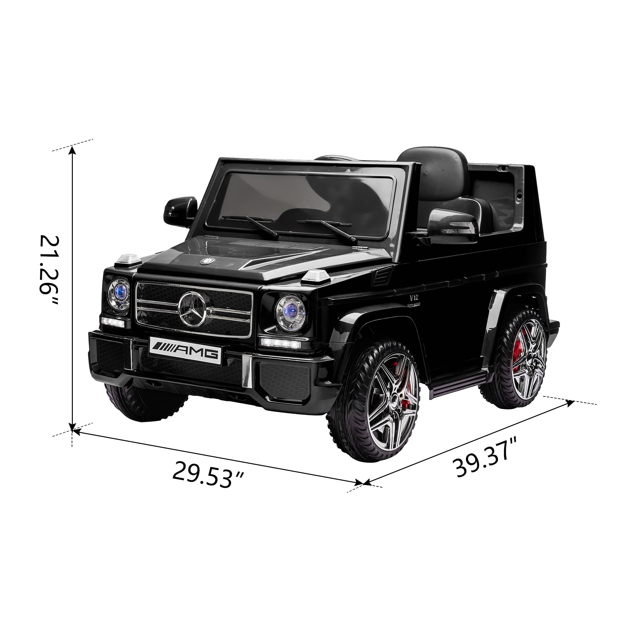 Kepooman 12V Kids Ride on Car, Truck with Remote for Children, Black