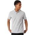 thumbnail image 1 of Camiseta tipo polo para hombre DKNY, corte moderno, secado rápido, gris jaspeado, 1 of 7