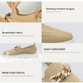thumbnail image 6 of Metal Gold Chain Decor Slip-on Comfort Flat Nurse Loafers Women Shoes Non Slip Shoes for Women Ladies Mesh Walking Shoes Fit Knit Breathable Womens Shoes Dressy Casual Work Nursing Shoes, 6 of 7
