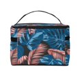 thumbnail image 3 of Yiaed Tropical Leaves Print Makeup Bag Travel Cosmetic Bags for Women Girls Zipper Pouch Makeup Organizer, 3 of 4