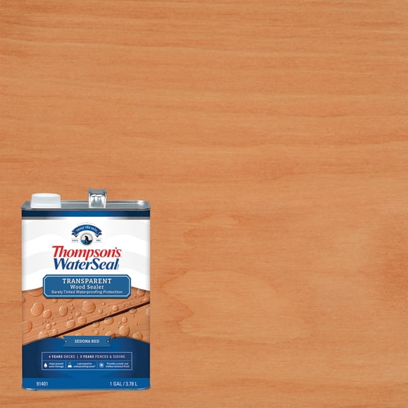 Thompson's WaterSeal Transparent Exterior Wood Sealer, Sedona Red, 1 gal