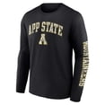 thumbnail image 2 of Men's Fanatics Black Appalachian State Mountaineers Distressed Arch Over Logo Long Sleeve T-Shirt, 2 of 3