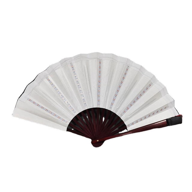 Wartleves Ventilador LED plegable brillante con luz para baile, espectáculo nocturno, Navidad, Halloween, fiesta, E4T1