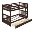 thumbnail image 3 of Twin-Over-Twin Bunk Bed with Ladders and Two Storage Drawers (Espresso), 3 of 13
