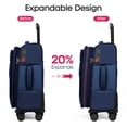 thumbnail image 4 of New York Xpress 28" Softside Expandable Checked Luggage, Lightweight Spinner Suitcase with TSA Lock, Navy - WD8817, 4 of 11